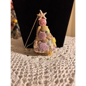 Vintage beach christmas tree With Shells"Pensacola Florida"